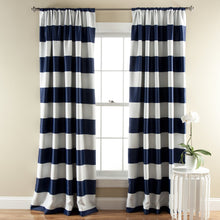 Load image into Gallery viewer, Stripe Blackout Window Curtain Set
