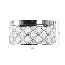 Carregar imagem no visualizador da galeria, Scorpio 14 Inch 3-Lights Chrome Drum Flush Mount Chandelier
