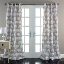 Load image into Gallery viewer, Elephant Parade Light Filtering Window Curtains Set
