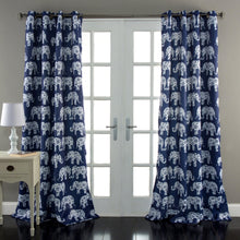 Load image into Gallery viewer, Elephant Parade Light Filtering Window Curtains Set
