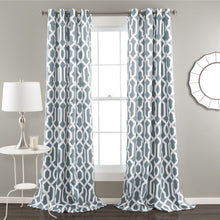 Load image into Gallery viewer, Edward Trellis Light Filtering Window Curtain Panel Set
