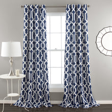 Load image into Gallery viewer, Edward Trellis Light Filtering Window Curtain Panel Set
