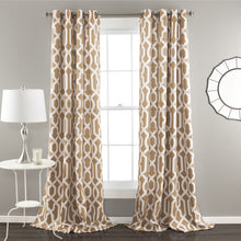 Load image into Gallery viewer, Edward Trellis Light Filtering Window Curtain Panel Set
