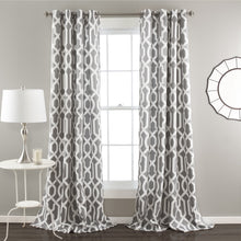 Load image into Gallery viewer, Edward Trellis Light Filtering Window Curtain Panel Set
