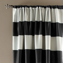 Load image into Gallery viewer, Stripe Blackout Window Curtain Set
