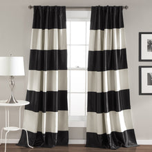 Load image into Gallery viewer, Montego Stripe Light Filtering Window Curtain Set
