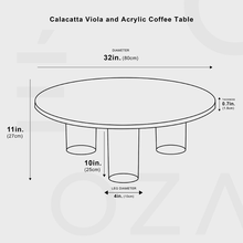 Cargar imagen en el visor de la galería, Calacatta Viola and Acrylic Coffee Table
