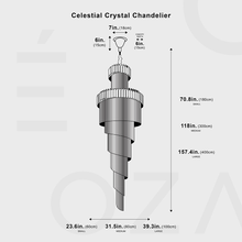 Cargar imagen en el visor de la galería, Celestial Crystal Chandelier
