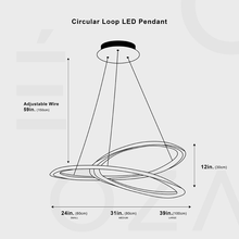 Carregar imagem no visualizador da galeria, Circular Loop LED Pendant
