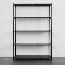 Load image into Gallery viewer, 18&quot; x 48&quot; x 72&quot; 5-Tier Wire Rack - Black
