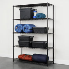 Cargar imagen en el visor de la galería, 18&quot; x 48&quot; x 72&quot; 5-Tier Wire Rack - Black
