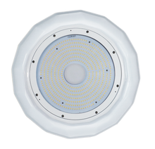 Cargar imagen en el visor de la galería, 150W LED UFO High Bay Light - Perfect for Food Service &amp; Labs - 5000K, 150lm/w, 0-10V Dimmable, DLC 5.1 &amp; NSF Certified
