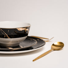 Carregar imagem no visualizador da galeria, Ozarke&#39;s Libra Black Marble Plate Set
