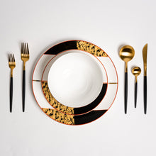 Carregar imagem no visualizador da galeria, Ozarke&#39;s Tigress Golden Black Plates Set
