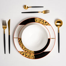 Carregar imagem no visualizador da galeria, Ozarke&#39;s Tigress Golden Black Plates Set
