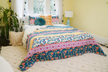 Load image into Gallery viewer, Emily Boho Stripe Reversible 3 Piece Quilt Set
