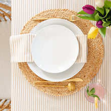 Load image into Gallery viewer, Farmhouse Ticking Stripe Yarn Dyed Tablecloth
