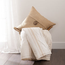 Load image into Gallery viewer, Linen Texture Woven Button Decorative Pillow Cover
