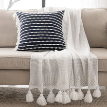 Load image into Gallery viewer, Linear Tassel Decorative Pillow
