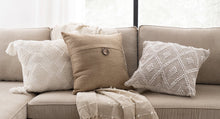 Carregar imagem no visualizador da galeria, Linen Texture Woven Button Decorative Pillow Cover
