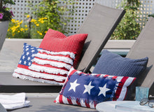 Load image into Gallery viewer, American Flag Fringe Decorative Pillow
