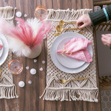 Cargar imagen en el visor de la galería, Boho Macrame Indoor/Outdoor Placemat 2-Pack Set
