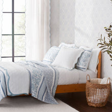 Load image into Gallery viewer, Coastal Chic Scalloped Edge Reversible Quilt 3 Piece Set
