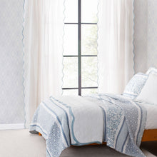 Load image into Gallery viewer, Coastal Chic Scalloped Edge Reversible Quilt 3 Piece Set
