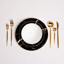 Carregar imagem no visualizador da galeria, Ozarke&#39;s Libra Black Marble Plate Set
