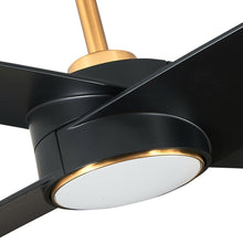 Cargar imagen en el visor de la galería, 60&quot; Parvez Modern DC Motor Downrod Mount Reversible Ceiling Fan with Lighting and Remote Control
