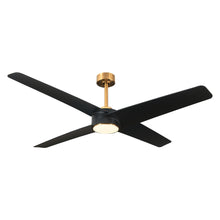 Cargar imagen en el visor de la galería, 60&quot; Parvez Modern DC Motor Downrod Mount Reversible Ceiling Fan with Lighting and Remote Control
