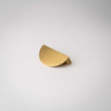Load image into Gallery viewer, Demi Lune, Solid Brass Half Moon Cabinet Pulls
