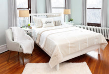 Carregar imagem no visualizador da galeria, Drew Stripe Silver-Infused Antimicrobial Comforter 5 Piece Set
