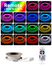 Carregar imagem no visualizador da galeria, Bright &amp; Colorful 110V RGB LED Neon Rope Light - 8.5W/M, RGB, Flexible, Long-Lasting, ETL-Standard
