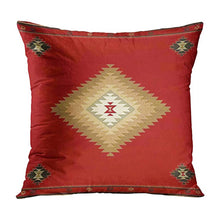 Load image into Gallery viewer, Red Rustic Aztec Cushion Covers
