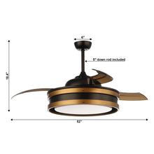 Cargar imagen en el visor de la galería, 52&quot; Cochin Smart Fan with LED Light
