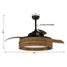 Load image into Gallery viewer, 52&quot; Lucknow Smart Fan with LED Light
