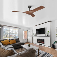 Cargar imagen en el visor de la galería, 52&quot; Wesley Industrial DC Motor Downrod Mount Reversible Ceiling Fan with Remote Control
