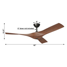 Carregar imagem no visualizador da galeria, 52&quot; Wesley Industrial DC Motor Downrod Mount Reversible Ceiling Fan with Remote Control
