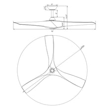 Carregar imagem no visualizador da galeria, 52&quot; Wesley Industrial DC Motor Downrod Mount Reversible Ceiling Fan with Remote Control
