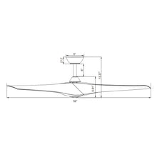 Load image into Gallery viewer, 52&quot; Wesley Industrial DC Motor Downrod Mount Reversible Ceiling Fan with Remote Control
