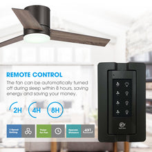 Load image into Gallery viewer, 48&quot; Kielah Farmhouse Flush Mount Reversible Ceiling Fan with Lighting and Remote Control
