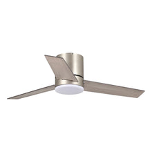 Carregar imagem no visualizador da galeria, 48&quot; Satin Nickel Flush Mount Ceiling Fan with LED Lighting
