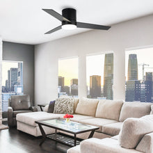 Load image into Gallery viewer, 48&quot; Flush Mount Ceiling Fan 3 Blades with LED Lighting and Remote Control
