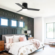 Carregar imagem no visualizador da galeria, 48&quot; Flush Mount Ceiling Fan 3 Blades with LED Lighting and Remote Control
