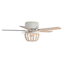 Load image into Gallery viewer, 48&quot; New Delhi Farmhouse Flush Mount Reversible Ceiling Fan with Lighting and Remote Control
