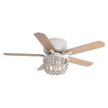 Load image into Gallery viewer, 48&quot; New Delhi Farmhouse Flush Mount Reversible Ceiling Fan with Lighting and Remote Control
