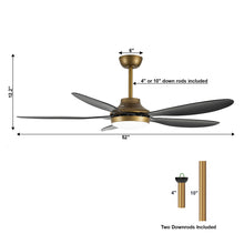 Carregar imagem no visualizador da galeria, 52&quot; Punjab Smart Fan with LED Light
