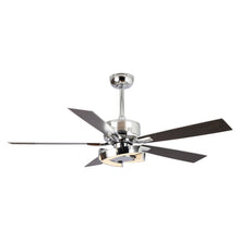 Load image into Gallery viewer, 52&quot; Vendome Industrial DC Motor Downrod Mount Reversible Ceiling Fan with Lighting and Remote Control
