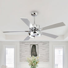 Load image into Gallery viewer, 52&quot; Vendome Industrial DC Motor Downrod Mount Reversible Ceiling Fan with Lighting and Remote Control
